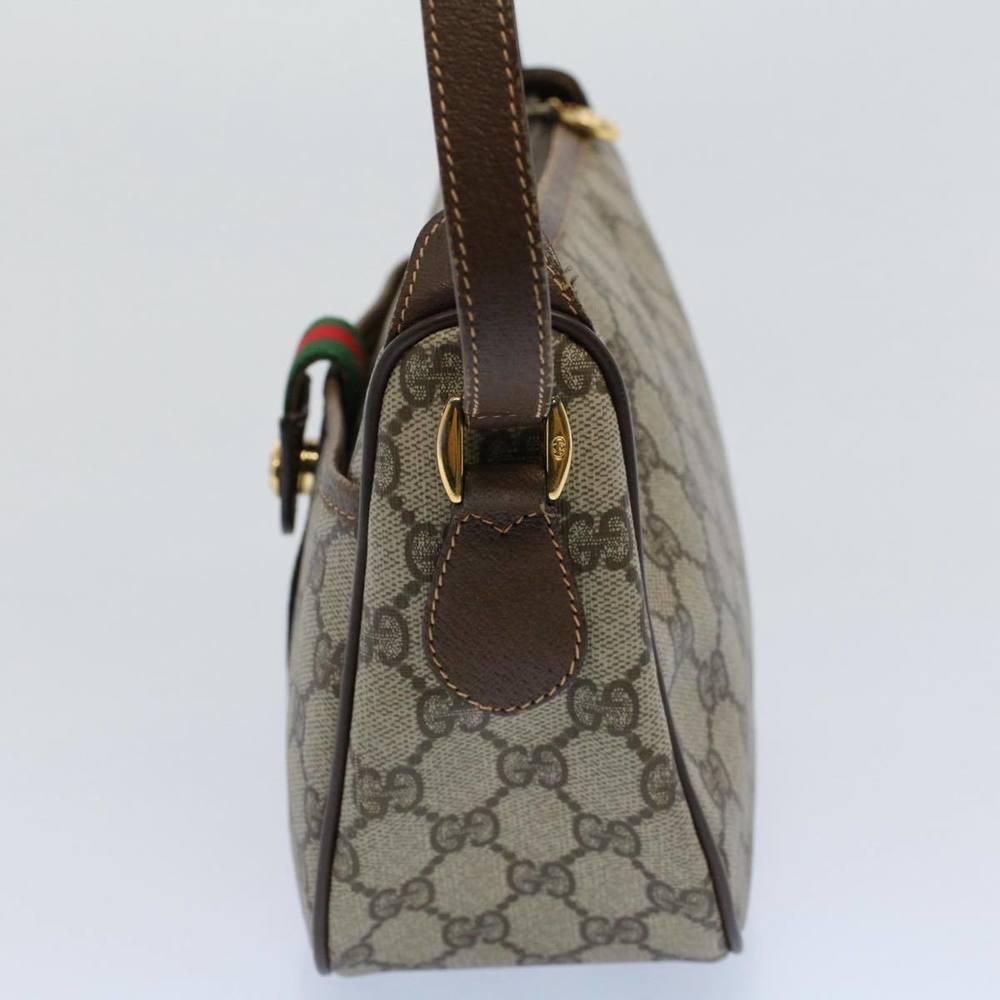 GUCCI GG Canvas Web Sherry Line Shoulder Bag Beige Red 89 02 032 Auth yk8711 - Picture 4 of 16